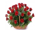 Breathlessly Rose - 24 Stems In Basket